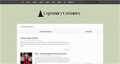 Desktop Screenshot of legendarycostumes.com